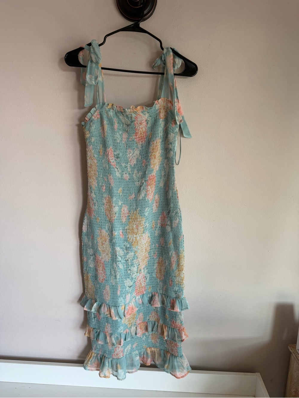 Abercrombie & Fitch Floral Smocked Midi Dress - Medium
